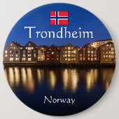 Trondheim Norwegen Souvenir Button (Vorderseite)