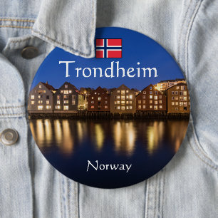 Trondheim Norwegen Souvenir Button