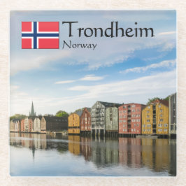 Trondheim Norwegen Souvenir Glasuntersetzer