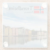 Trondheim Norwegen Souvenir Glasuntersetzer (Rückseite)