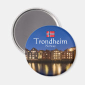 Trondheim Norwegen Souvenir Magnet (Vorderseite/Rückseite)