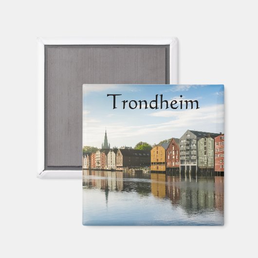 Trondheim Norwegen Souvenir Magnet (Vorderseite/Rückseite)