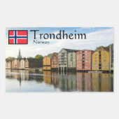 Trondheim Norwegen Souvenir Rechteckiger Aufkleber (Vorderseite)