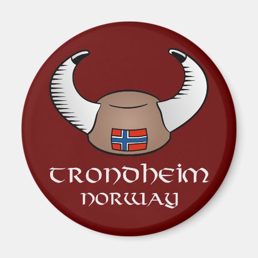 Trondheim Norwegen Viking Hat Magnet (Vorne)