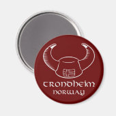 Trondheim Norwegen Viking Hat Magnet (Vorderseite/Rückseite)