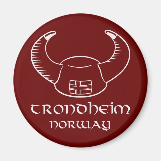 Trondheim Norwegen Viking Hat Magnet (Vorne)