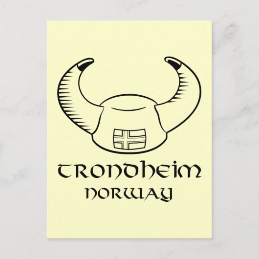 Trondheim Norwegen Viking Hat Postkarte (Vorderseite)