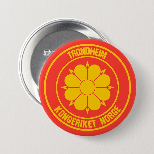 Trondheim-RundEmblem Button (Vorne & Hinten)