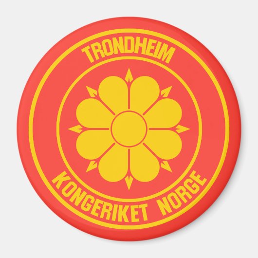 Trondheim-RundEmblem Magnet (Vorne)