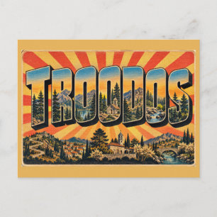 Troodos Bemalte Kirchen Kiefernwald Kunst Postkarte