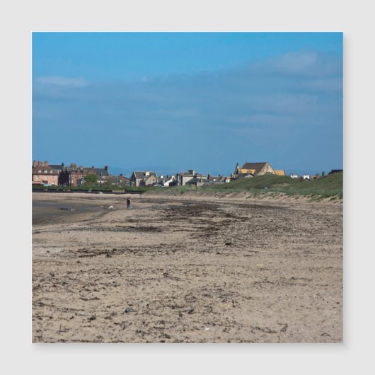 Troon Beach Scotland Postcard Poster Magnetkarte (Vorderseite)
