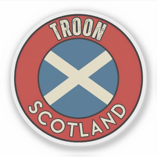 Troon, Schottland Aufkleber (Vorderseite)