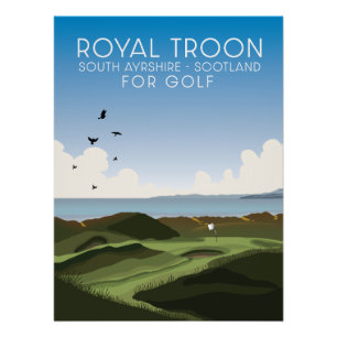Troon South Ayrshire Schottland Golf Poster