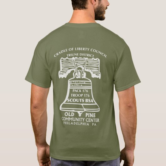 Troop Class B - Olive Green (Front and Back Logo) T-Shirt (Rückseite)