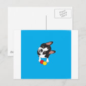 Trooper der Boston Terrier Postkarte (Vorne/Hinten)