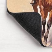 Trooper der Ebenen (Cowboy-Pferdereiter) Mousepad (Ecke)