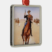 Trooper der Ebenen (Cowboy-Pferdereiter) Ornament Aus Metall (Rechts)