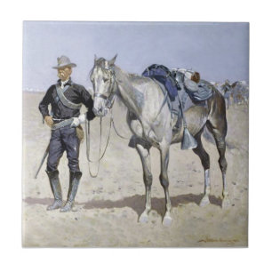 Trooper der Ebenen von Frederic Remington Fliese