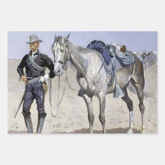 Trooper der Ebenen von Frederic Remington Geschenkpapier Set (Vorderseite 3)