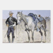 Trooper der Ebenen von Frederic Remington Geschenkpapier Set (Vorderseite)