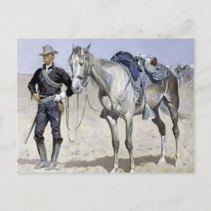Trooper der Ebenen von Frederic Remington Postkarte