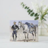 Trooper der Ebenen von Frederic Remington Postkarte (Stehend Vorderseite)