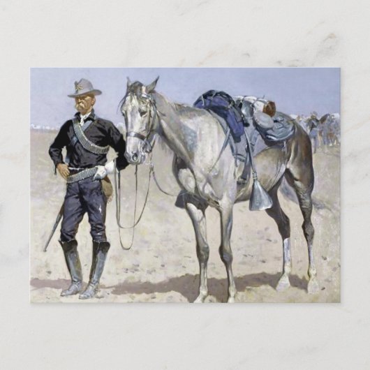 Trooper der Ebenen von Frederic Remington Postkarte (Vorderseite)