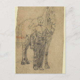 Trooper und Pferd Postkarte