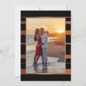 Tropcial Beach Wedding Empfang Foto Einladung (Rückseite)