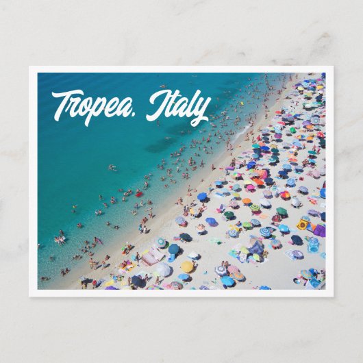 Tropea Italy Aerial Beach Foto Postcard Postkarte (Vorderseite)