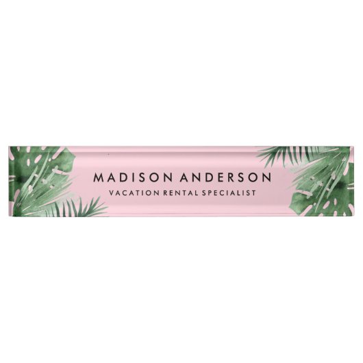 Tropen-Schreibtisch-Namensschild Namensplakette (Vorderseite)