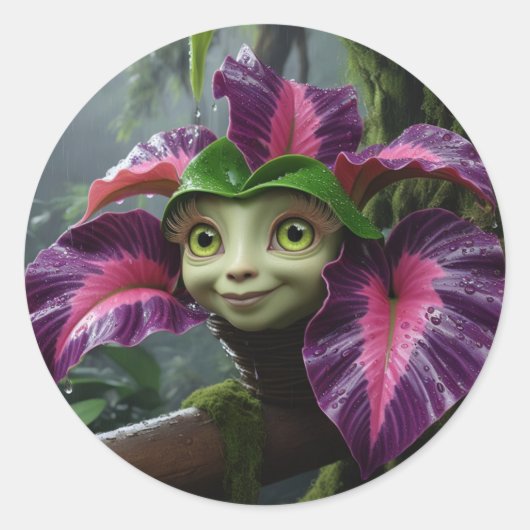 Tropenaufkleber Runder Aufkleber (Vorderseite)