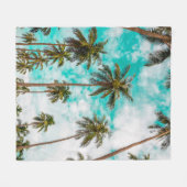 Tropenbäume Fleecedecke (Vorderseite (Horizontal))