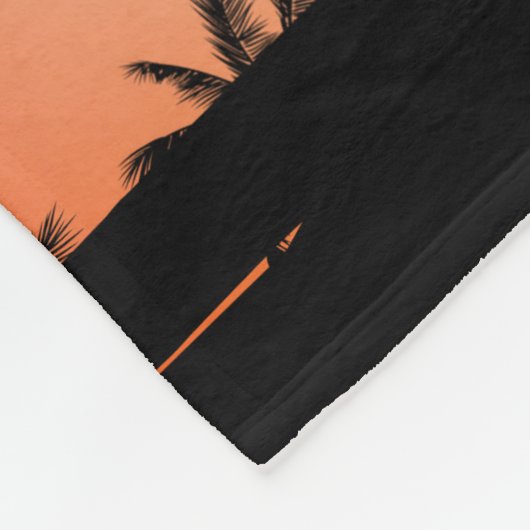 Tropenbäume im Sommer Fleecedecke (Ecke)