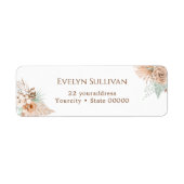 Tropenbeige und Minze-Adressetikett (Vorne)