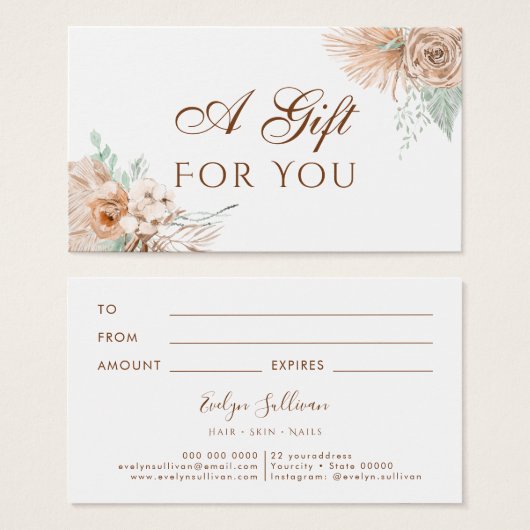 Tropenbeige und Minzekarte (Vorne & Hinten)