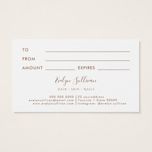 Tropenbeige und Minzekarte (Rückseite)