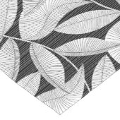 Tropenblatt schwarz-weiß kurzer tischläufer (Ecke)