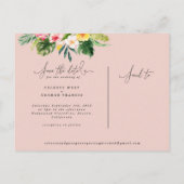 Tropenblättrige Schrift Ankündigungspostkarte (Rückseite)