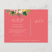 Tropenblättrige Schrift Ankündigungspostkarte (Rückseite)