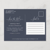 Tropenblättrige Schrift Ankündigungspostkarte (Rückseite)