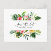 Tropenblättrige Schrift Ankündigungspostkarte (Vorderseite)