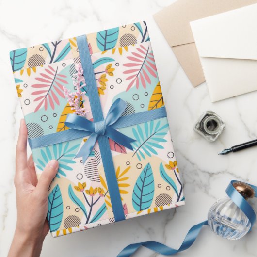Tropenblattverpackung Geschenkpapier (Schenken)