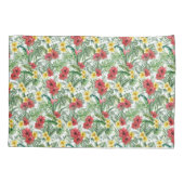 Tropenblumenmonogramm Kissenbezug (Rückseite)