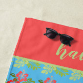 TropenblumenPersonalisiert Strandtuch (Beispiel)
