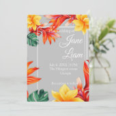 Tropenblüte Einladung (Stehend Vorderseite)