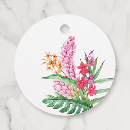 Tropenblüte Geschenkanhänger (Rückseite)