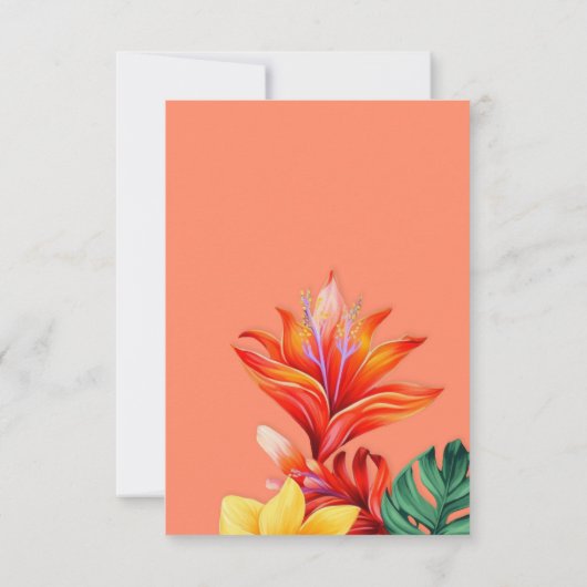 Tropenblüte RSVP Karte (Rückseite)