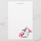 Tropenbraun Wasserfarbe Personalisiert Briefpapier (Vorderseite)