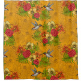 Tropenbuket und Kolibris 2 Duschvorhang (Vorderseite)